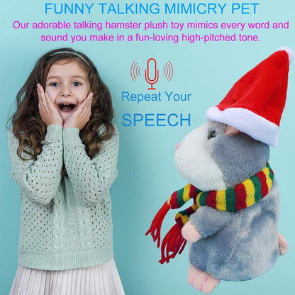 Talking Hamster Electronic Plush Mouse Pet Speak Sound Record Toy